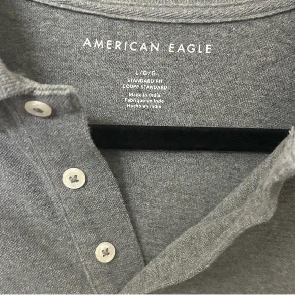 Gray Men's American Eagle Polo - Picture 2 of 3